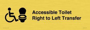 Accessible Toilet with Right to Left Transfer